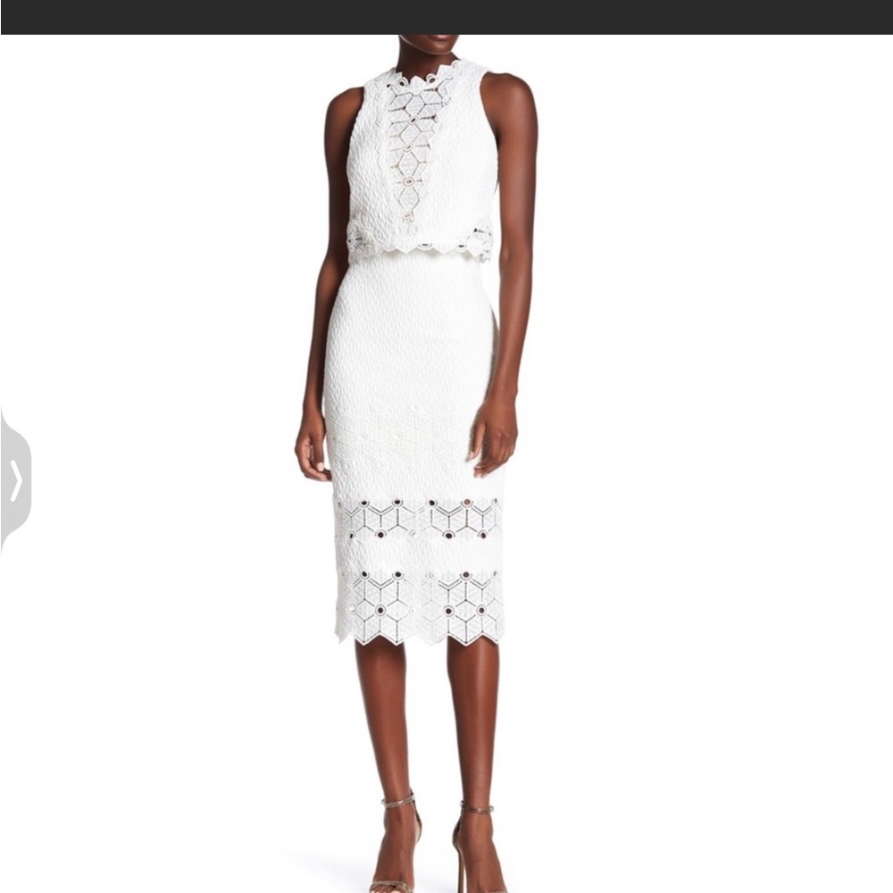Brand new Rebecca Taylor off white Dia lace skirt and top set size 8